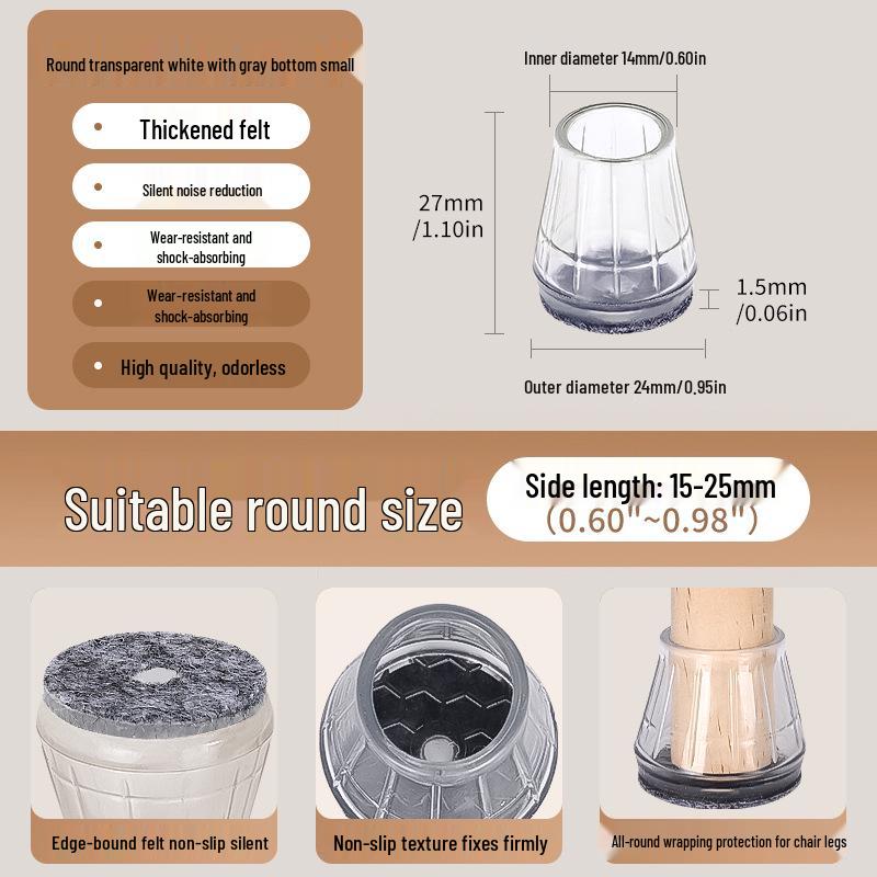 Silicone Chair and Table Leg Covers - Silent, Non-Slip Protection for Furniture