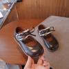 Princess Shoes Girls Leather Shoes 2025 New Children Mary Jane Shoes Foreign Style Black Little Girl Beautiful Baby Shoes