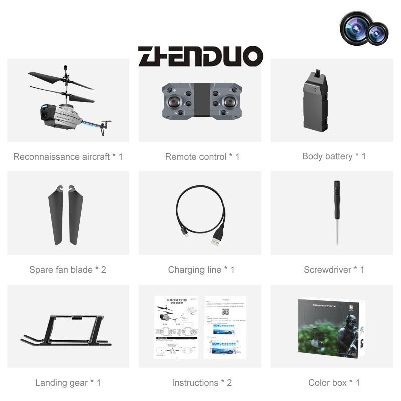 ZHENDUO KY202 Professional 4K Drone HD Camera 2.4G RC Wide Angle Camera 6-Axis WIFI Sentinel Spy Boy Toy Gift