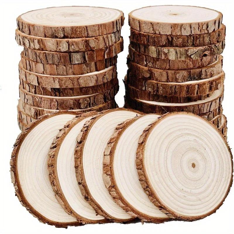 12/17/20/22/25pcs Round Wood Slices Sets for Weddings Family Party Natural Wood Slices for Christmas Various Seasons Festivals