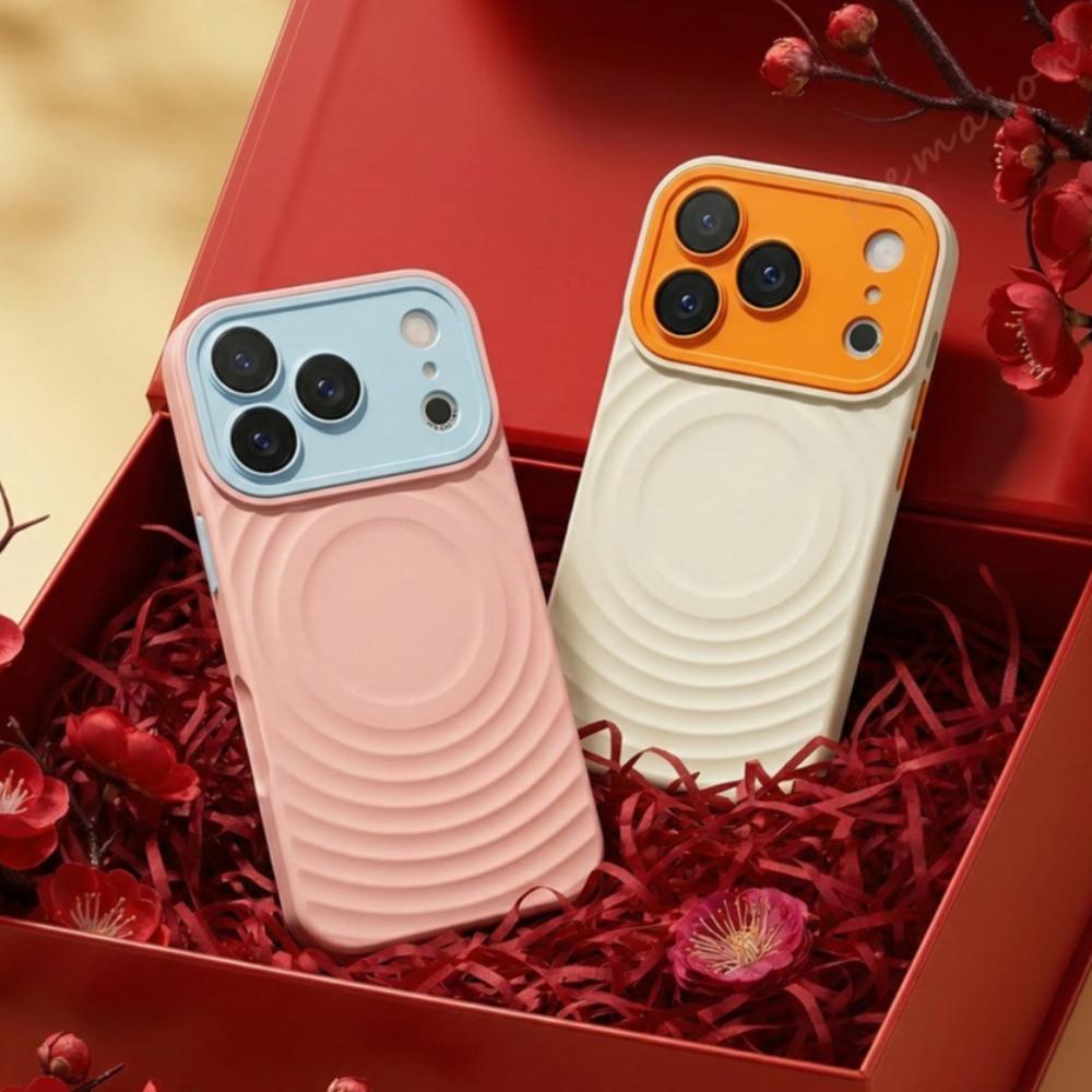Cute Ring Magnetic Phone Case For iPhone 17 13 14 15 16 Pro Max Air Magsafe Official Big Windows Shockproof Protector Cover