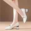 Square Heel Metal Chain Pumps Loafer Women Shoes Fashion Slip On Slipper Luxury Design Casual Mary Janes Shoes Spring Summer