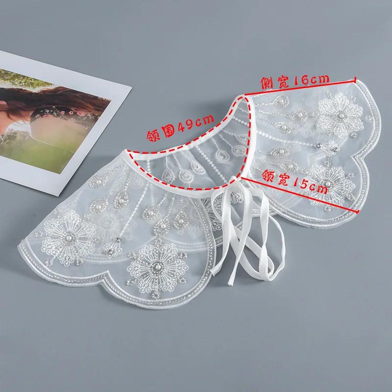 Sweet Shirt Detachable Collar Shawl for Women Small Scarf Decoration Female Blouse Tops Fake Collar Neck Shoulder Wraps