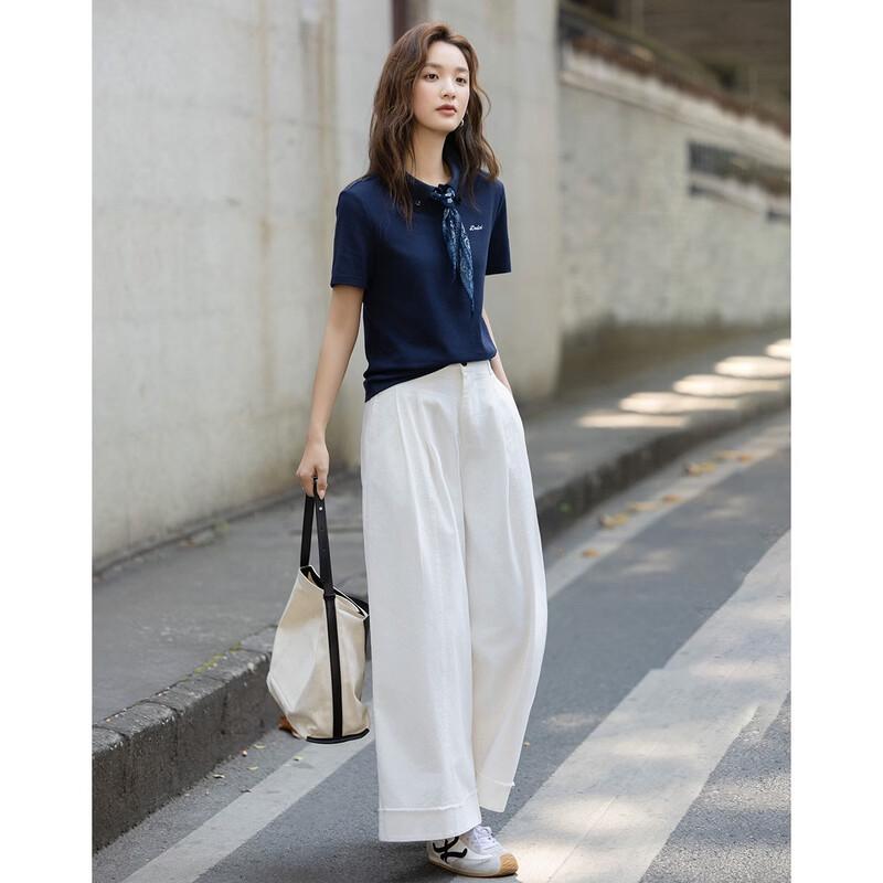 Demana Refreshing Cloud Cotton Polo T-Shirt for Women