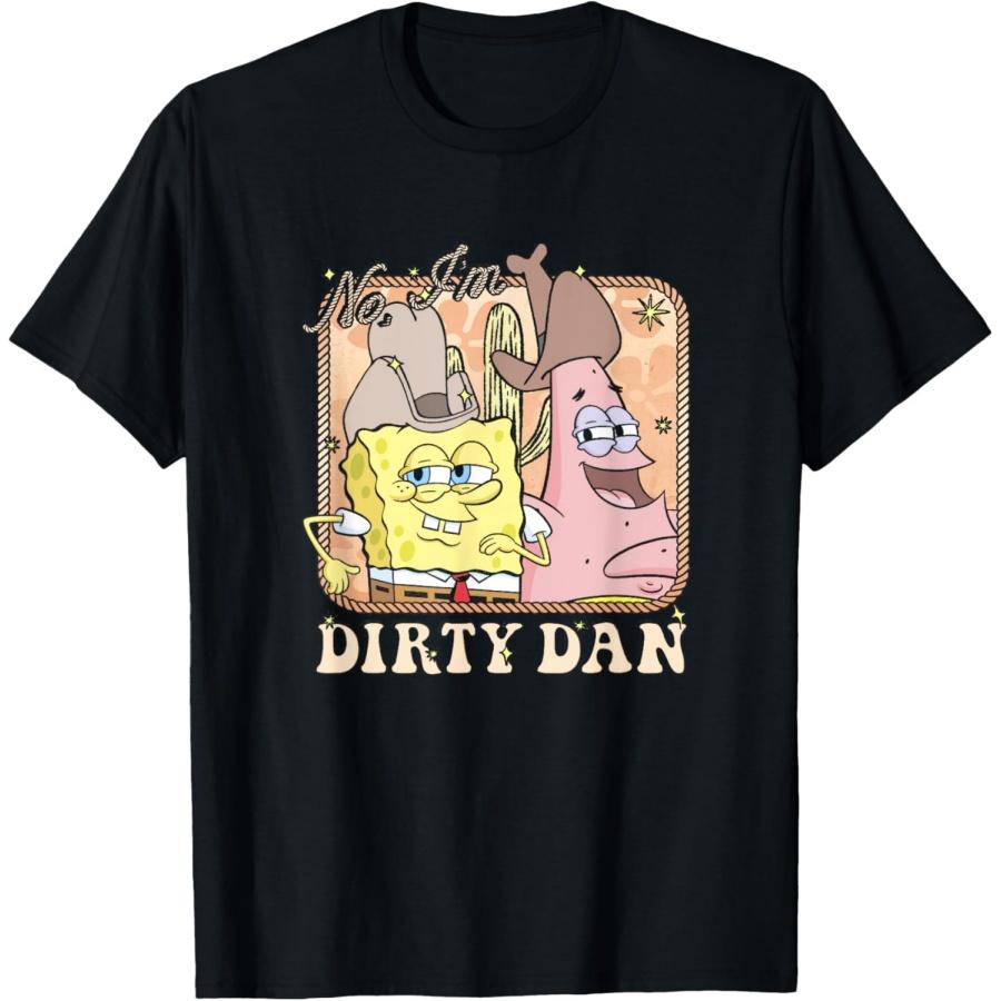 

Футболка Губка Боб Квадратные Штаны и Патрик «Нет, я Грязный Дэн» S чёрный