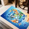 Bluey's Soccer Fun Personalized Text Carpet Perfect for Bedrooms Playrooms Living Rooms Outdoor Anti-slip Rug Office home decor
