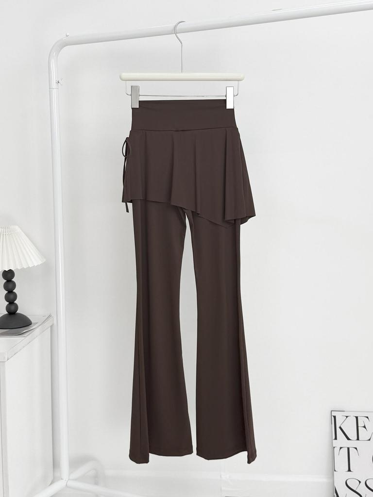 Chegada Nova de Outono para Mulheres: Calça de Yoga Duas Peças Merade com Esquema de Cores, Modeladora e Anti-Exposição Micro-Flare Roupa Esportiva.