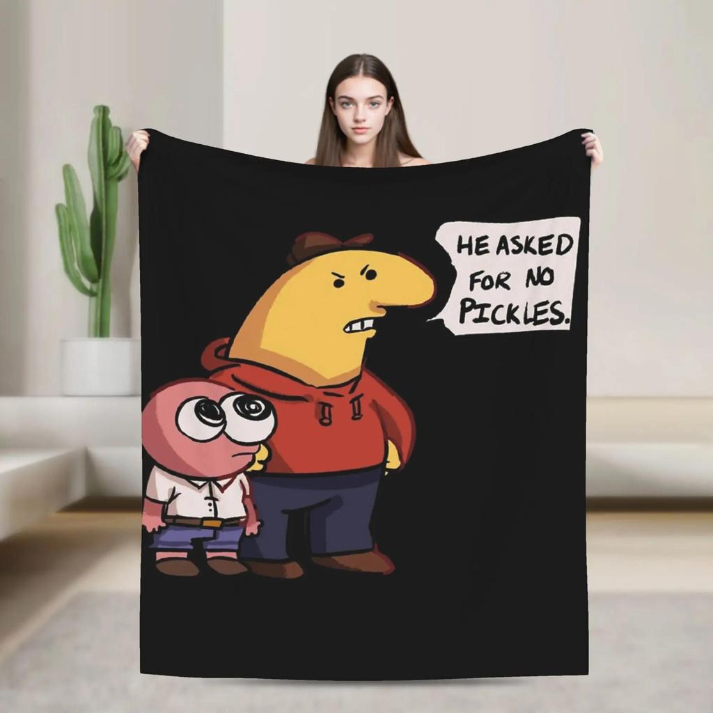 Soft Flannel Throw Blanket for Students Airplane Travel Living Room Sofa Bed  Smiling Friends Ducks Design