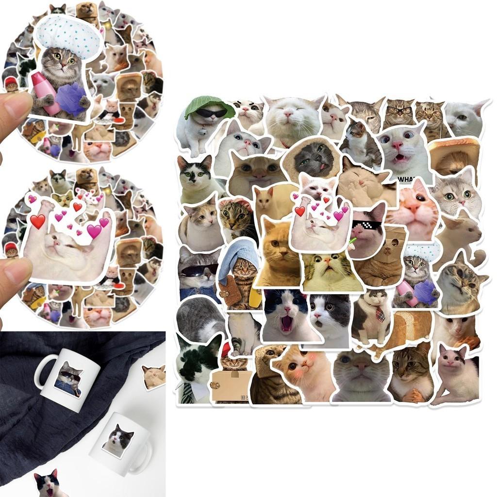 50 Cute Cartoon Cat Stickers For Scrapbooking Luggage Phone Cases Guitars And Skateboards