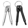 Mini Driver Multifunction 2 Pieces Gray Black Keychain Tool Crosshead Screwdriver Slotted