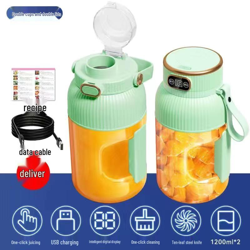 Wireless Rechargeable Portable Fruit Juicer Cup - Large Capacity for Home and Sports Use