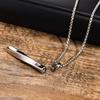 Vnox Stainless Steel Mobius Bar Pendant Necklaces for Men,Simple Cremation Ashes Urn Jewelry,Memorial Keepsake Collar Gifts