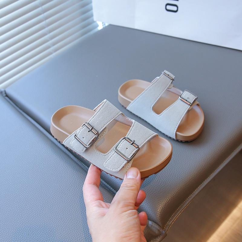 2026New Summer Girls' Slippers Fashion Casual Shoes Beach children's leather sandals