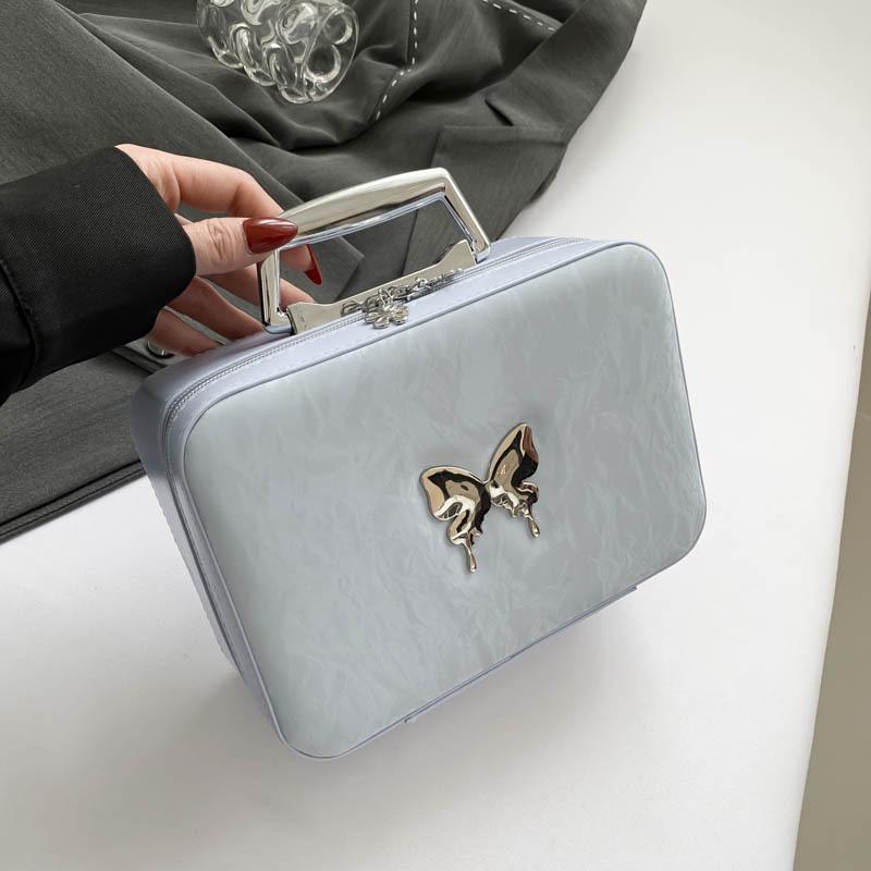 

Niche beautiful bag women s new bow small square bag box bag retro chain single shoulder messenger bag woman синій