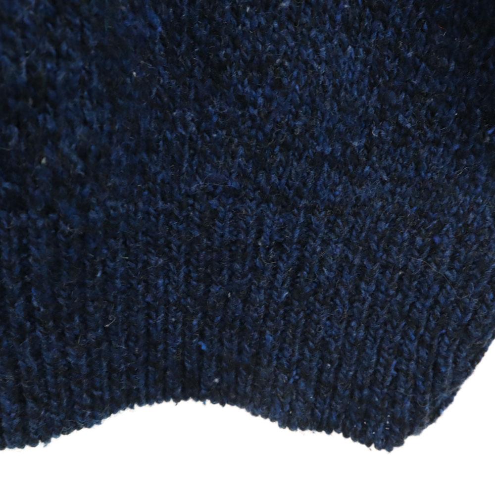 ROTHCO 90s Made in USA Old Long sleeve Henry Neck sweater M Navy knit Men's Used