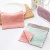 4PC Nonstick Oil Coral Velvet Hanging Hand Towels Kitchen Dishclout