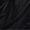 Women's Embroidered Velvet Blouse  Autumn Winter Crew Neck Long-sleeve Velvet T-shirt Solid Color Pullover