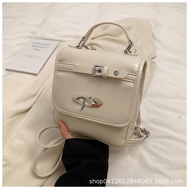 

Нишевый дизайн женский рюкзак 2025 новая мода британский стиль маленький рюкзак повседневная сумка-мессенджер для поездок белый