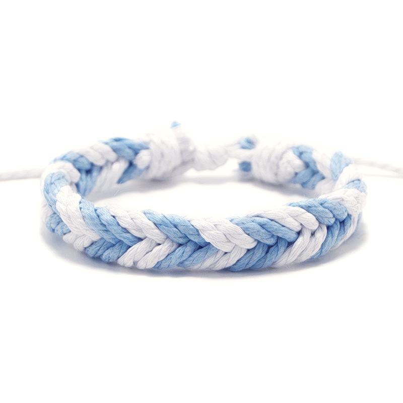 Boho Nepal Ethno Handgemachtes Armband Sommer Strand Zopfschnur Baumwollwickel Gewebtes Seil Freundschaftsarmbänder Für Frauen