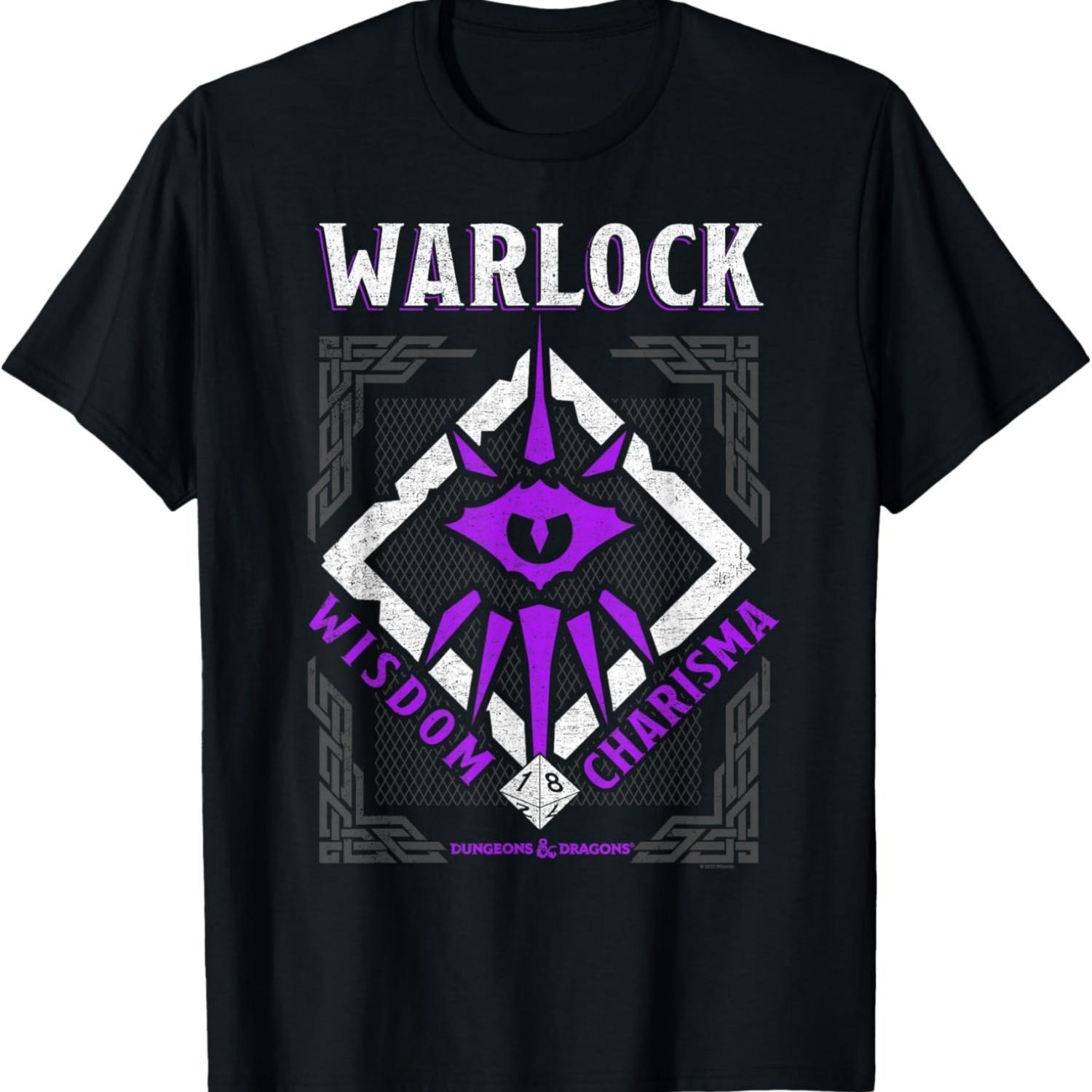Dungeons & Dragons Warlock Wisdom & Charisma T-Shirt S чёрный