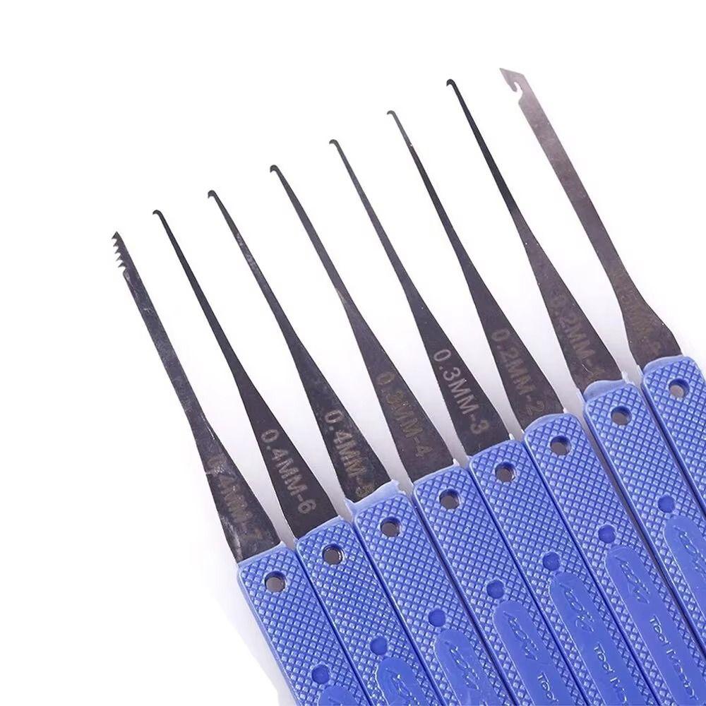 12PCS Hardware Stainless Steel Lockpick Kit Portable Multi Functional Lock Picking Sets Broken Key Extractor Hand Tool