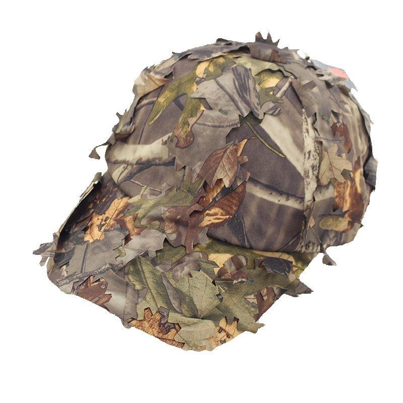 

Мисливська бейсболка з імітацією зів ялого листя зі справжнього дерева onesize