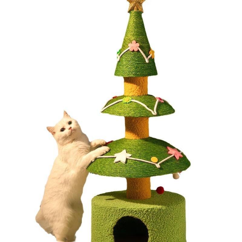 JINGRUIXIANG Christmas Tree Cat Tower & Scratcher
