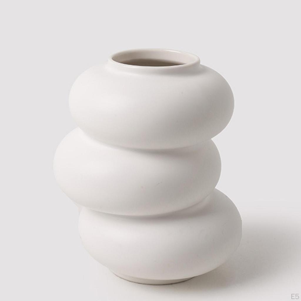 Creative Modern Flower Vase Ornament Flowerpot for Office Room Decor