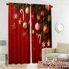 2D Flat Printing,JIT 2pcs, Curtains (Without Rod) Festive Ornaments(1) Print Chic Curtains Prints Light Filtering Curtains Room
