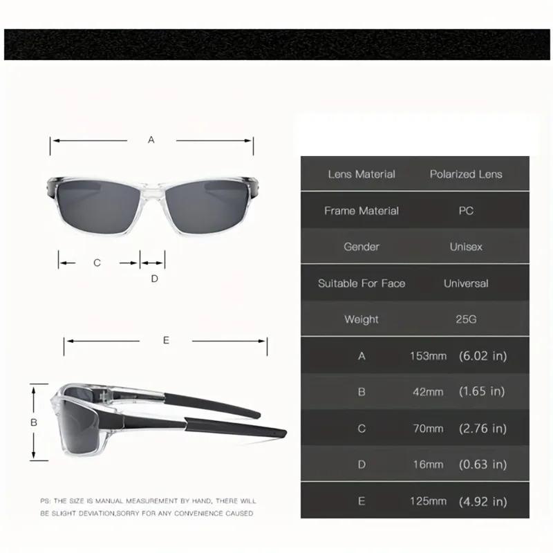 New 2pcs Polarized Sunglasses for Men Lightweight Night Vision Male Shades Cycling Driving Fishing Fashion Mirror Sunglasses