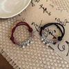 Red Braided Rope Bell Pendant Bracelet Jewelry Accessories Women Hand Ring  Friend