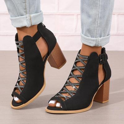 Women's High Heel Sandals Fashion New Style Coarse Heel Large Women's Shoes Platform Sandals Heels Women Sandals