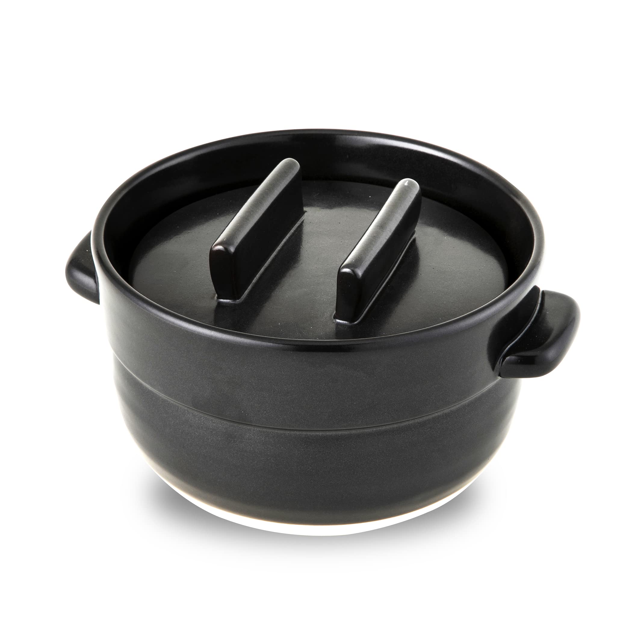

Kamoshika Tool Shop Banko Ware Clay Pot Rice Cooker (3-cup capacity) / Made in Japan / Suitable for direct heat, microwave, dishwasher, and oven use /
