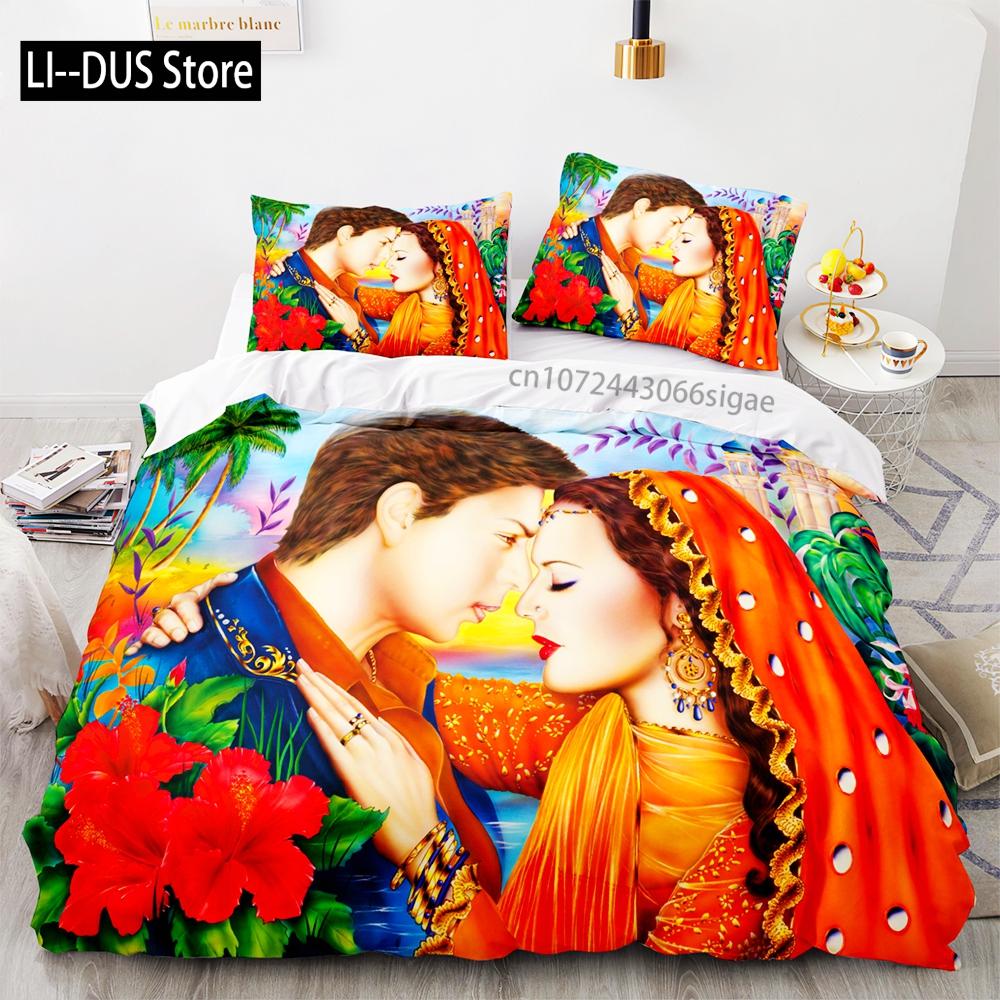 Love Bedding Set Single Twin Full Queen King Size Wedding Bed Set Aldult Kid Bedroom Duvetcover Sets 3D Anime couple 038