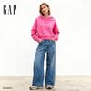 GAP Women's 2025 Autumn Loose Fit Fleece Hooded Sweatshirt with Logo