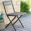 CHAIR CUSHION garden/terrace 40x40cm gray quilted