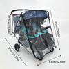 Universeller Zwillingskinderwagen Regenschutz Abdeckung Winddichtes Design Regenmantel Funktion Leicht Faltbar Für Reise Täglich