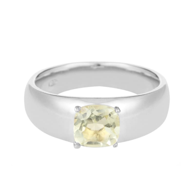 Invisible Collage CONTINUE RING_SILVER LEMON QUARTZ