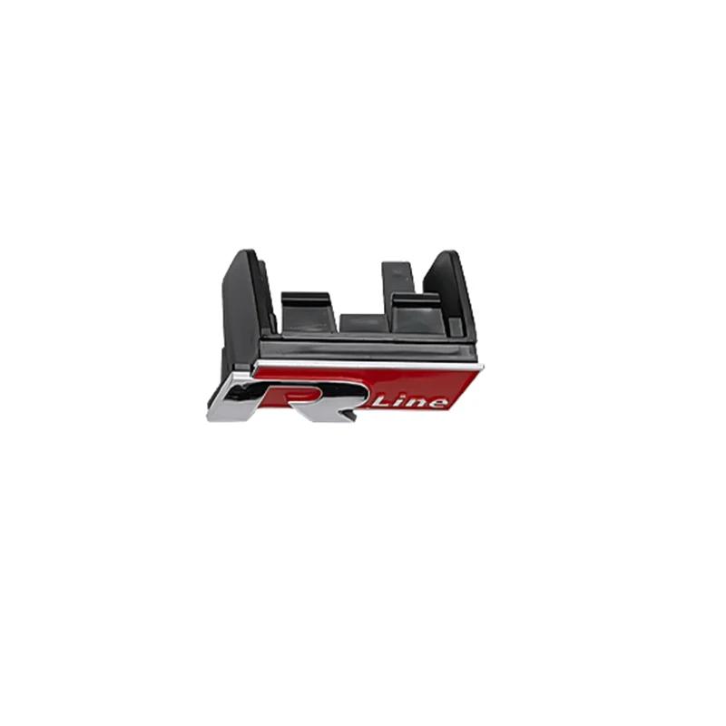 AABLB1 Badge Sticker For Volkswagen VW Rline Logo Tiguan L TAYRON TACQUA T-ROC X Bora Passat Touran CC Golf ABS Car Front Grille Emblem