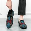 British Fashion New Charm Colour Rhinestone Mixed Casual Shoes For Men Slip On Driving Loafers Wedding Dress Formal Footwear