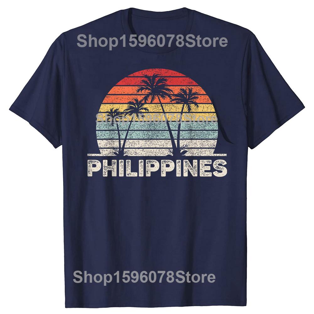 Funny Retro Vintage Philippines 100 Cotton Tshirts Men Fashion Print Tshirt Loose Oversized Streetwear Hip Hop Unisex T Shirt