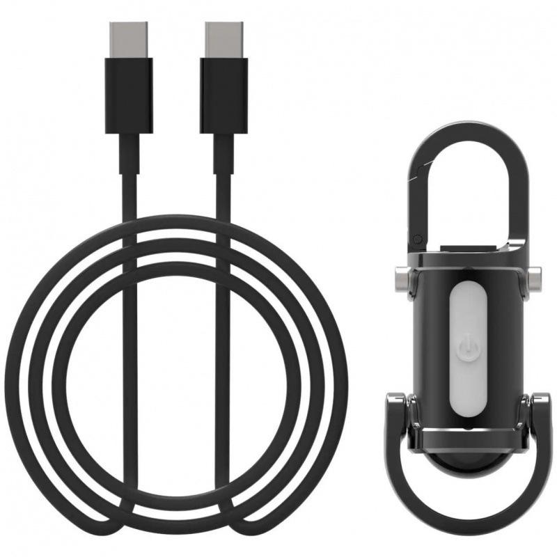 German Waterproof Multifunctional Mini Flashlight Keychain with Emergency Recharge & Large Floodlight