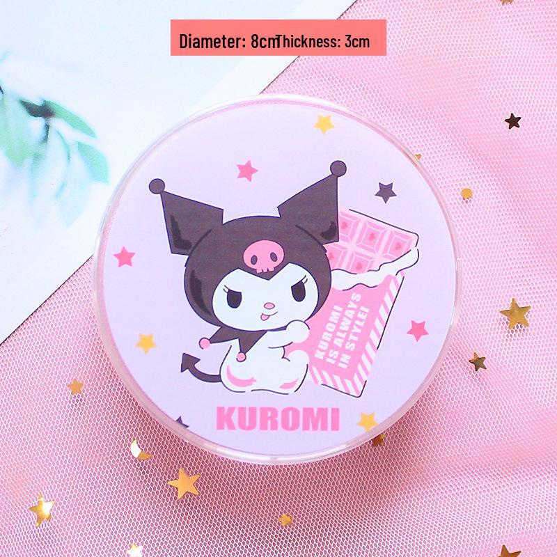Transparent Cartoon Storage Box: Cute Round Organizer for Snacks, Candy, Gifts, or Cosmetics.