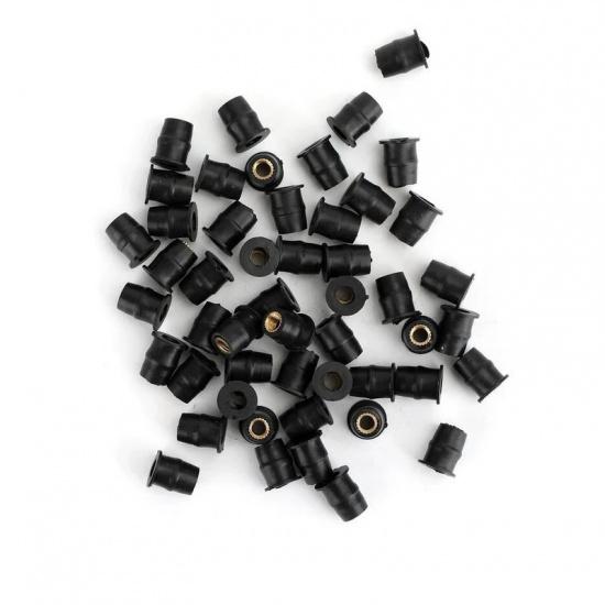 M5 M6 Motorcycle Windshield Screws Bolts Nut Metric Rubber Well Nuts 10/20/50/100pcs Fastener Screws Bolts Nuts