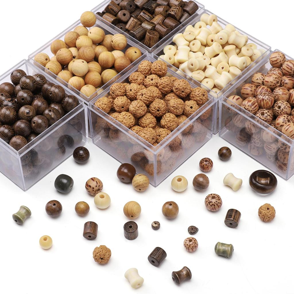 Wood Round Loose Beads For DIY Jewelry Making Bracelet Necklace