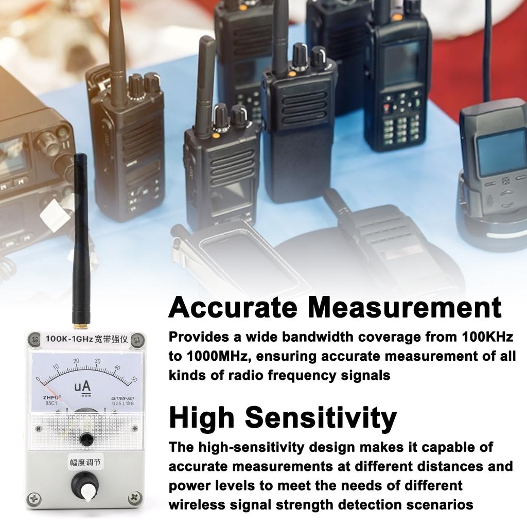 100KHz to 1GHz Bandwidth Field Strength Meter High Sensitivity Field Intensity Indicator with