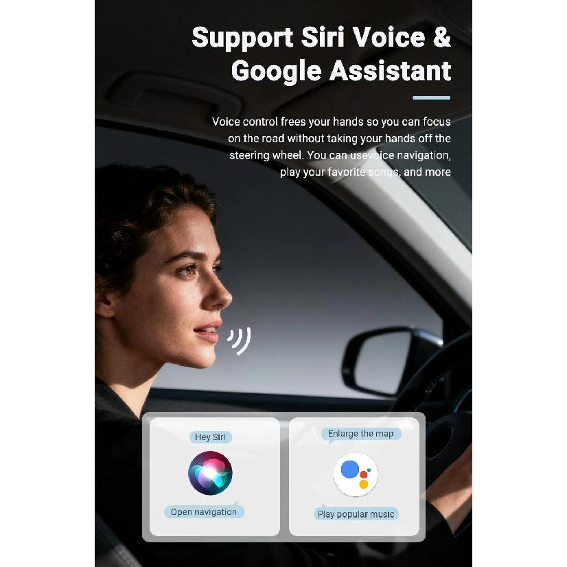 NEW 2in1 Mini Wireless CarPlay and Android Auto Adapter 5GHz WiFi, Type-C/USB Plug and Play Smart Box for Car Accessories Dongle