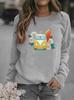 Women's Printed Round Neck Hoodie