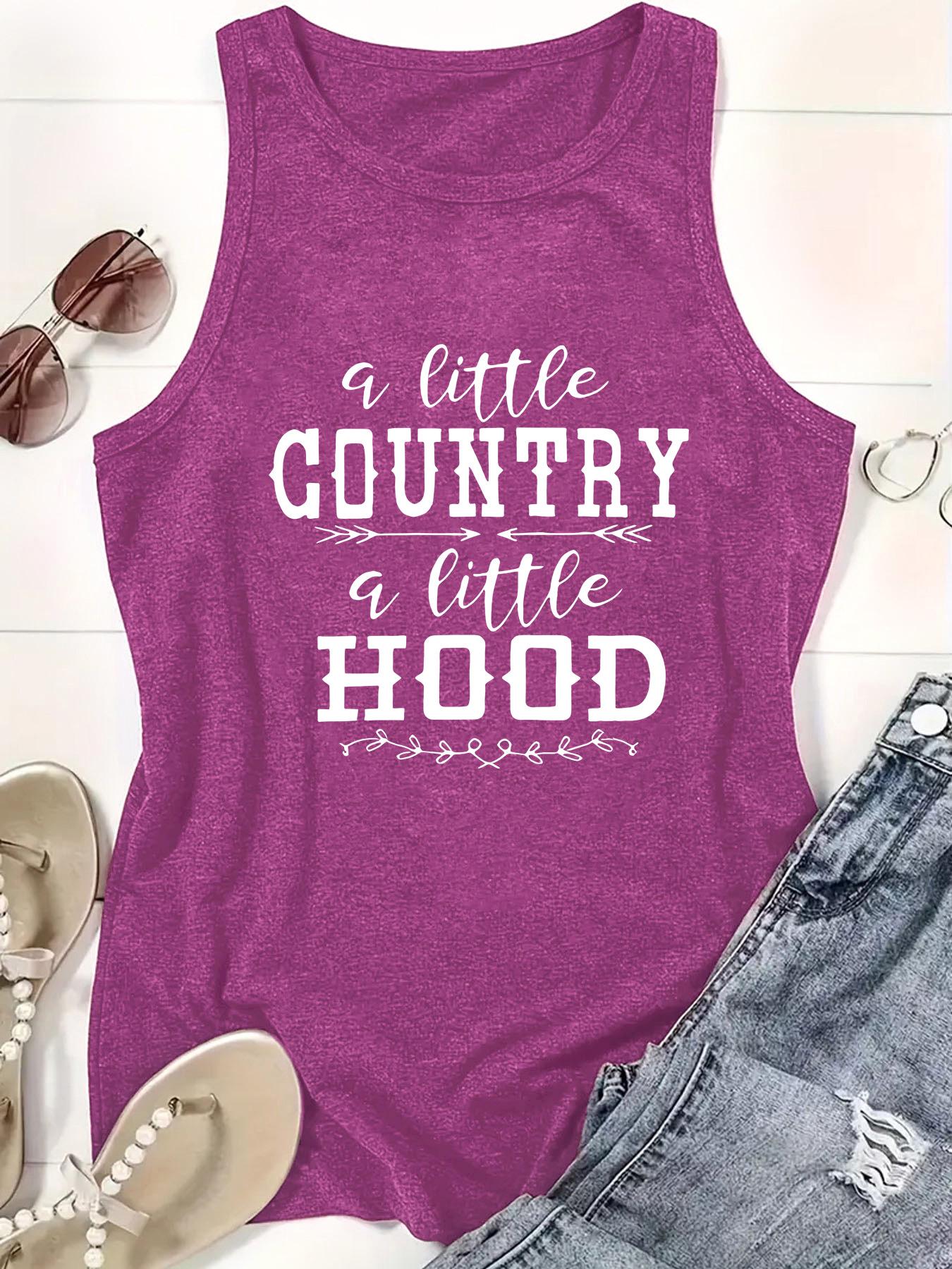 

Женская футболка без рукавов с принтом-слоганом - Круглый вырез, Весенне-летняя мода Small темно-красного