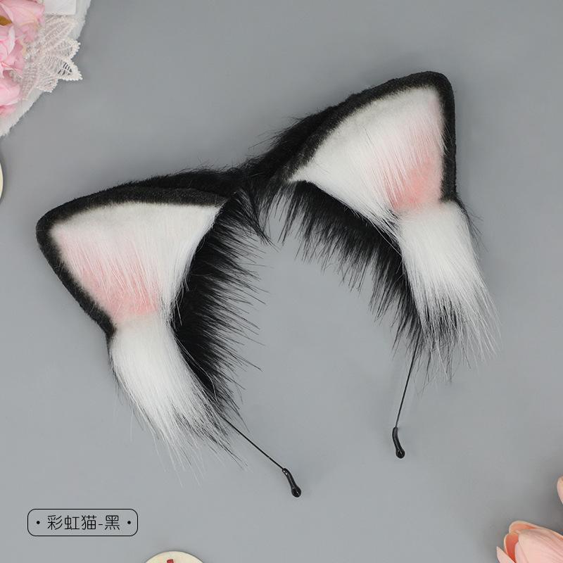 One piece of hair delivery Japanese Lolita animal ear headdress edge clip cat ear headband hairpin dual-purpose accessories handmade